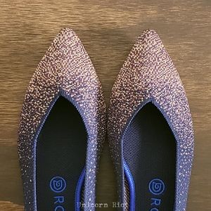 Rothy's Point Midnight Metallic Flats